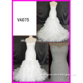 VA075 organza fabric low waist ruffle skirt wedding dress